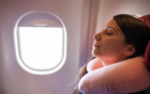 Sleeping on a flight