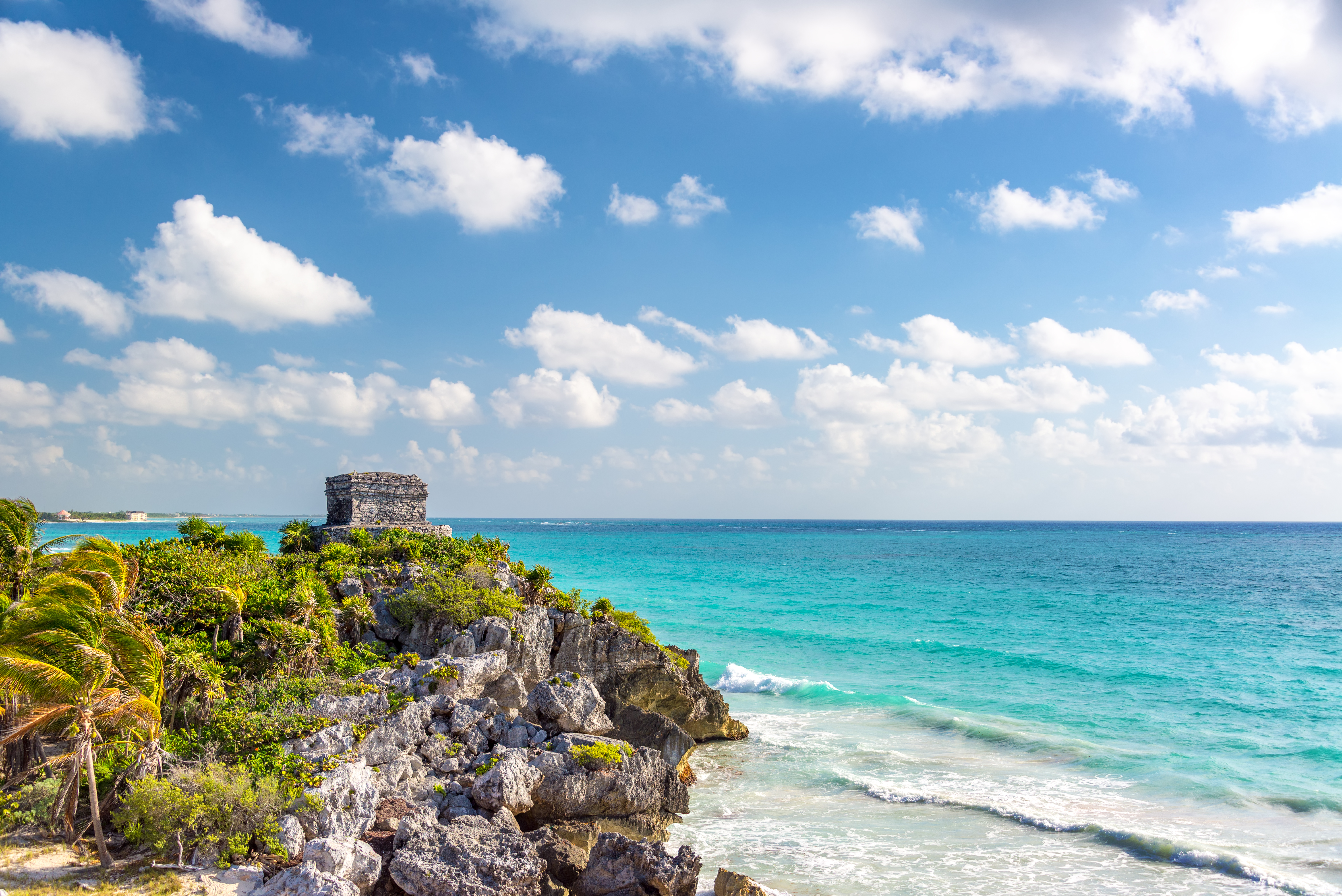 White sand beach in Tulum