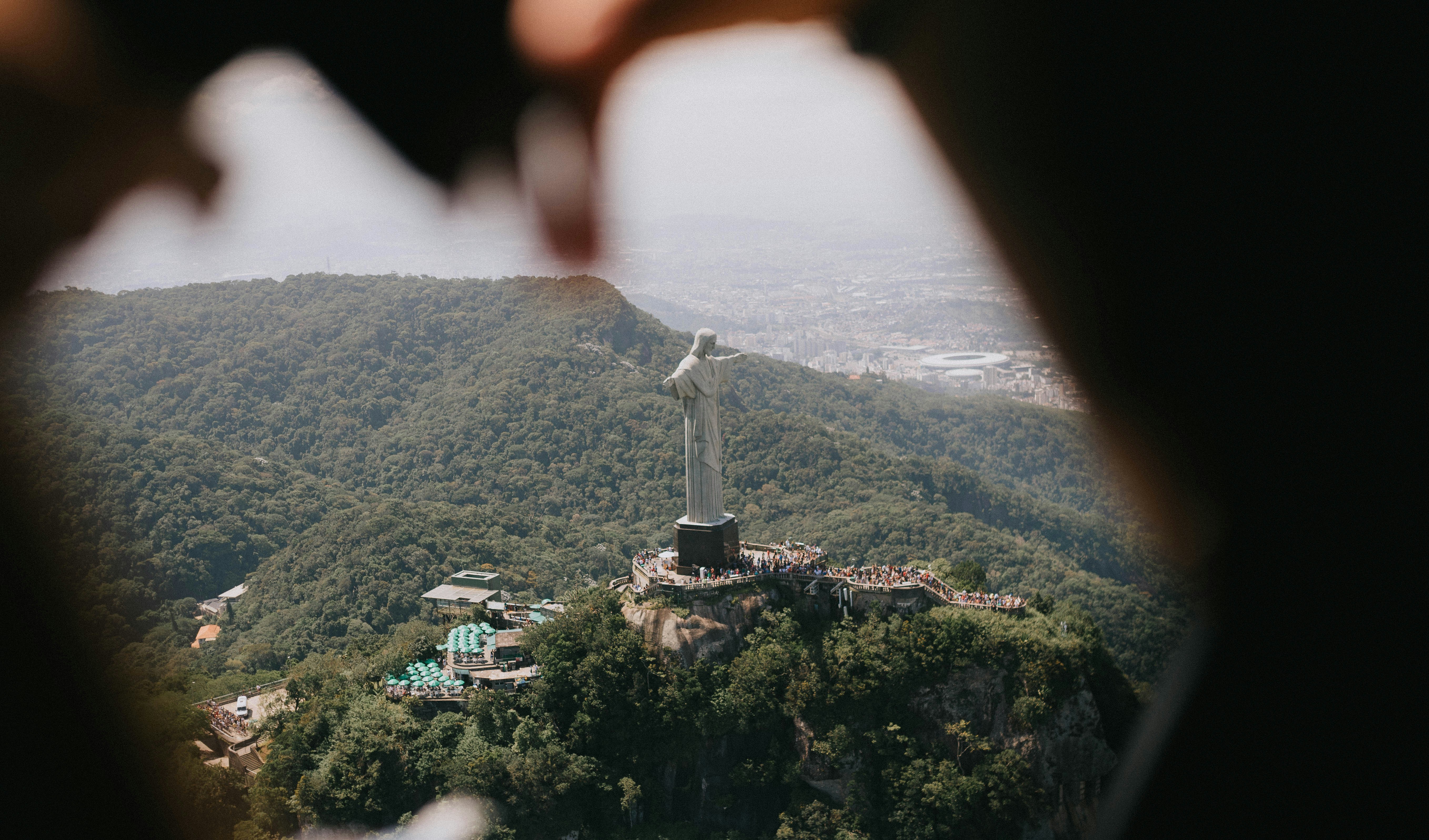 Het Christusbeeld (Cristo Redentor) in Rio de Janeiro, Brazilië