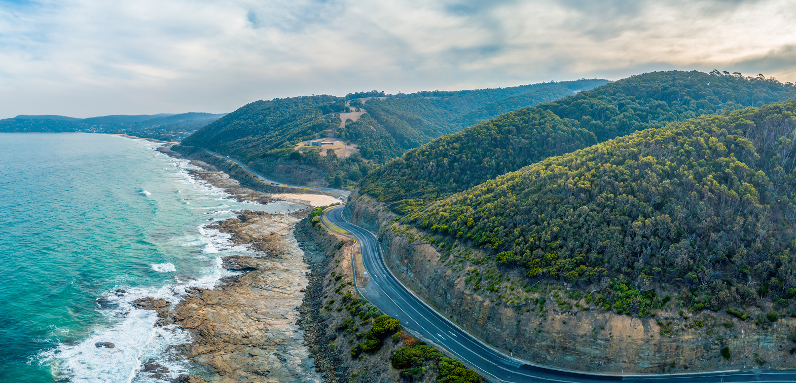 Aerial view of the Australian coast