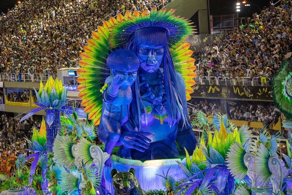 Optocht tijdens het carnaval in Rio de Janeiro
